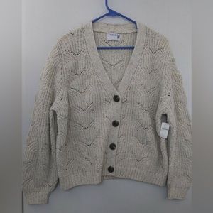 Old Navy Pointelle Knit Cardigan Sweater